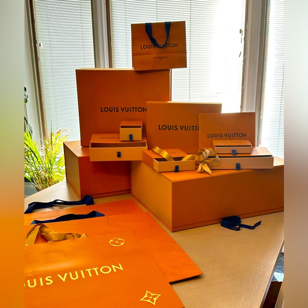 Louis Vuitton boxes and bags.  All included in package